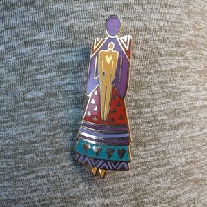 Laurel Burch Vtg. Pin mother and child